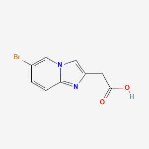 molecular formula C9H7BrN2O2 B1330587 2-(6-溴咪唑[1,2-a]吡啶-2-基)乙酸 CAS No. 59128-15-3