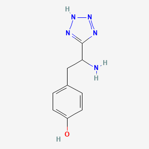 molecular formula C9H11N5O B1330590 4-[2-amino-2-(2H-tetrazol-5-yl)ethyl]phenol CAS No. 56876-28-9