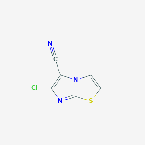 molecular formula C6H2ClN3S B1330599 6-Chloroimidazo[2,1-b][1,3]thiazole-5-carbonitrile CAS No. 23576-90-1