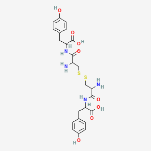 molecular formula C24H30N4O8S2 B1330601 N-(2-Amino-3-((2-amino-3-((1-carboxy-2-(4-hydroxyphenyl)ethyl)amino)-3-oxopropyl)dithio)propanoyl)-4-hydroxyphenylalanine CAS No. 7369-94-0