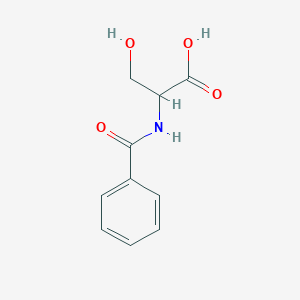 molecular formula C10H11NO4 B1330602 3-Hydroxy-2-(phenylformamido)propanoic acid CAS No. 4582-71-2