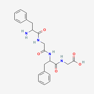 molecular formula C22H26N4O5 B1330611 2-[[2-[[2-[(2-Amino-3-phenylpropanoyl)amino]acetyl]amino]-3-phenylpropanoyl]amino]acetic acid CAS No. 59005-83-3