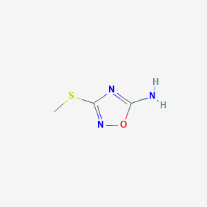 molecular formula C3H5N3OS B1330614 3-(Methylthio)-1,2,4-oxadiazol-5-amine CAS No. 55864-39-6
