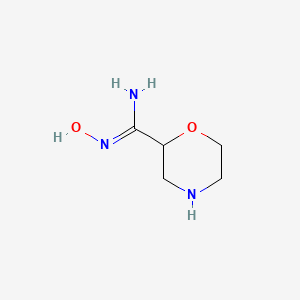 molecular formula C5H11N3O2 B13306204 N'-hydroxymorpholine-2-carboximidamide 