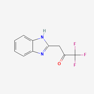 molecular formula C10H7F3N2O B1330623 3-(1H-Benzoimidazol-2-yl)-1,1,1-trifluoro-propan-2-one CAS No. 782-55-8