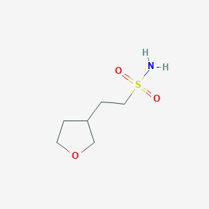 molecular formula C6H13NO3S B13306274 2-(Oxolan-3-yl)ethane-1-sulfonamide 