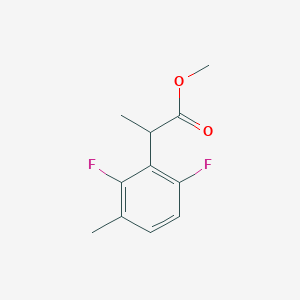 molecular formula C11H12F2O2 B13306284 Methyl 2-(2,6-difluoro-3-methylphenyl)propanoate 