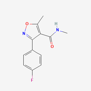3-(4-fluorophenyl)-N,5-dimethyl-1,2-oxazole-4-carboxamide