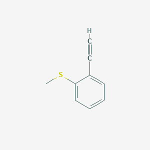 molecular formula C9H8S B1330635 1-Ethynyl-2-(methylsulfanyl)benzene CAS No. 78905-08-5