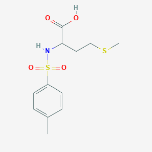 molecular formula C12H17NO4S2 B1330636 2-(4-Methylbenzenesulfonamido)-4-(methylsulfanyl)butanoic acid CAS No. 4703-33-7