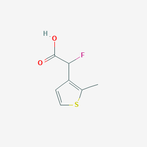 molecular formula C7H7FO2S B13306404 2-Fluoro-2-(2-methylthiophen-3-yl)acetic acid 