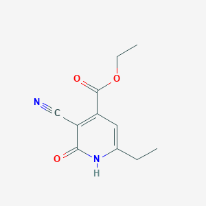 molecular formula C11H12N2O3 B1330641 Ethyl 3-cyano-6-ethyl-2-oxo-1,2-dihydropyridine-4-carboxylate CAS No. 31718-05-5