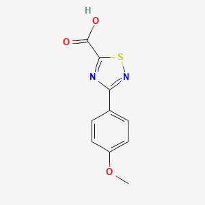 molecular formula C10H8N2O3S B13306423 3-(4-Methoxyphenyl)-1,2,4-thiadiazole-5-carboxylic acid 
