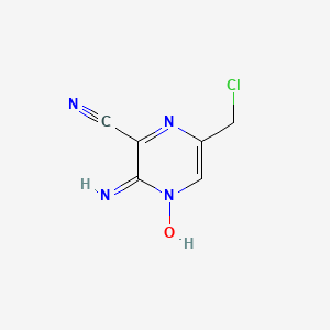 molecular formula C6H5ClN4O B1330643 3-Amino-6-(chloromethyl)-2-pyrazinecarbonitrile 4-oxide CAS No. 40127-89-7