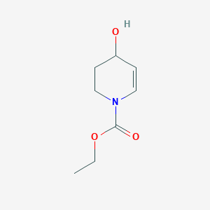 molecular formula C8H13NO3 B1330645 1(2H)-Pyridinecarboxylic acid, 3,4-dihydro-4-hydroxy-, ethyl ester CAS No. 89690-65-3