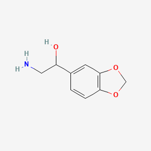 molecular formula C9H11NO3 B1330646 2-Amino-1-benzo[1,3]dioxol-5-yl-ethanol CAS No. 7464-97-3