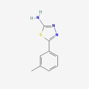 molecular formula C9H9N3S B1330649 5-(3-Methylphenyl)-1,3,4-thiadiazol-2-amine CAS No. 76074-47-0