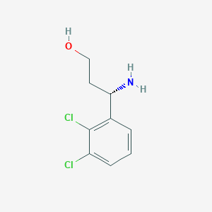 molecular formula C9H11Cl2NO B13306531 (3S)-3-Amino-3-(2,3-dichlorophenyl)propan-1-OL 