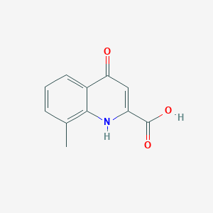 molecular formula C11H9NO3 B1330672 4-Hydroxy-8-methylquinoline-2-carboxylic acid CAS No. 35975-56-5