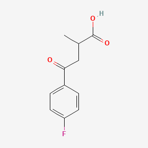 molecular formula C11H11FO3 B1330674 4-(4-Fluorophenyl)-2-methyl-4-oxobutanoic acid CAS No. 68415-18-9