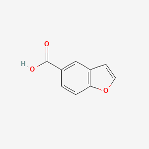 molecular formula C9H6O3 B1330693 1-Benzofuran-5-carboxylic acid CAS No. 90721-27-0