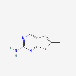 molecular formula C8H9N3O B1330694 4,6-二甲基呋喃[2,3-d]嘧啶-2-胺 CAS No. 22727-43-1