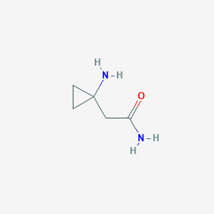 molecular formula C5H10N2O B13306972 2-(1-Aminocyclopropyl)acetamide 