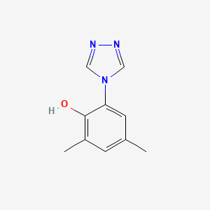 molecular formula C10H11N3O B13307267 2,4-dimethyl-6-(4H-1,2,4-triazol-4-yl)phenol 