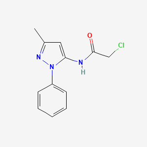 molecular formula C12H12ClN3O B1330734 2-Chloro-N-(3-methyl-1-phenyl-1H-pyrazol-5-yl)acetamide CAS No. 300727-15-5