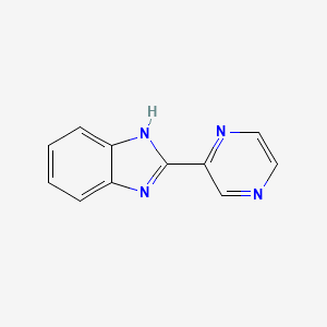 molecular formula C11H8N4 B1330739 2-(Pyrazin-2-yl)-1H-benzo[d]imidazole CAS No. 2602-88-2