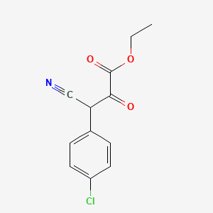 molecular formula C12H10ClNO3 B1330756 Ethyl 3-(4-chlorophenyl)-3-cyano-2-oxopropanoate CAS No. 38747-00-1