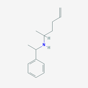 molecular formula C14H21N B13307584 (Hex-5-en-2-yl)(1-phenylethyl)amine 