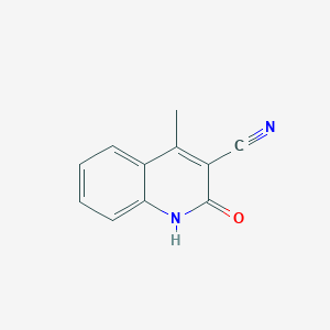molecular formula C11H8N2O B1330774 4-Methyl-2-oxo-1,2-dihydroquinoline-3-carbonitrile CAS No. 28448-12-6