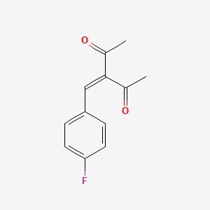 molecular formula C12H11FO2 B1330780 3-(4-Fluorobenzylidene)-2,4-pentanedione CAS No. 15851-94-2