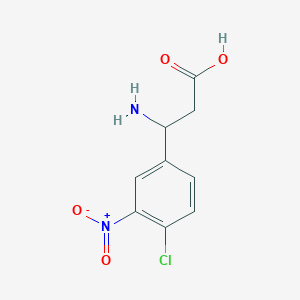 molecular formula C9H9ClN2O4 B1330781 3-Amino-3-(4-chloro-3-nitrophenyl)propanoic acid CAS No. 682804-60-0