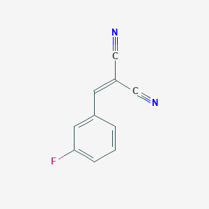 molecular formula C10H5FN2 B1330782 ((3-Fluorophenyl)methylene)methane-1,1-dicarbonitrile CAS No. 2972-71-6