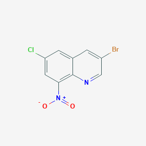 molecular formula C9H4BrClN2O2 B1330799 3-溴-6-氯-8-硝基喹啉 CAS No. 183543-61-5