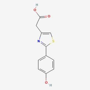 molecular formula C11H9NO3S B1330803 [2-(4-Hydroxyphenyl)-1,3-thiazol-4-yl]acetic acid CAS No. 23551-34-0