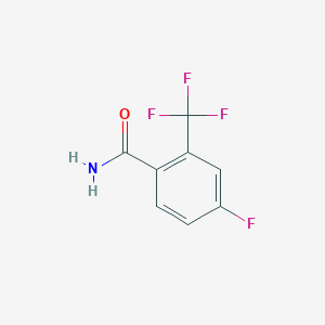 molecular formula C8H5F4NO B1330808 4-Fluoro-2-(trifluoromethyl)benzamide CAS No. 207919-06-0