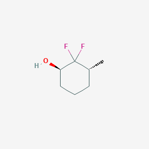 molecular formula C7H12F2O B133081 (1R,3R)-2,2-Difluoro-3-methylcyclohexanol CAS No. 156484-00-3