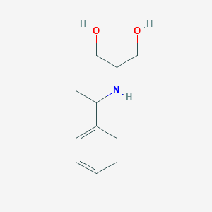 molecular formula C12H19NO2 B13308118 2-[(1-Phenylpropyl)amino]propane-1,3-diol 