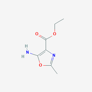 molecular formula C7H10N2O3 B1330832 Ethyl 5-amino-2-methyloxazole-4-carboxylate CAS No. 3357-54-8