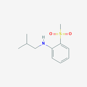 molecular formula C11H17NO2S B13308320 2-Methanesulfonyl-N-(2-methylpropyl)aniline 