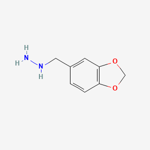 molecular formula C8H10N2O2 B1330837 (1,3-Benzodioxol-5-ylmethyl)hydrazine CAS No. 51421-35-3