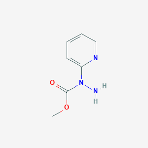 molecular formula C7H9N3O2 B13308481 1-(2-pyridinyl)Hydrazinecarboxylic acid methyl ester 