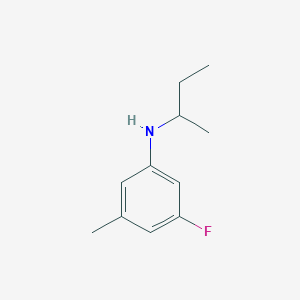 molecular formula C11H16FN B13308499 N-(butan-2-yl)-3-fluoro-5-methylaniline 