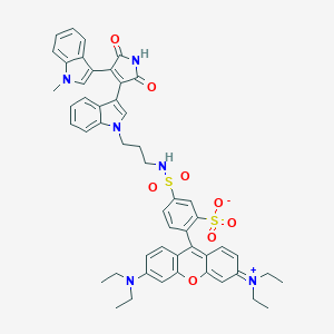 2-[3-(Diethylamino)-6-diethylazaniumylidenexanthen-9-yl]-5-[3-[3-[4-(1-methylindol-3-yl)-2,5-dioxopyrrol-3-yl]indol-1-yl]propylsulfamoyl]benzenesulfonate
