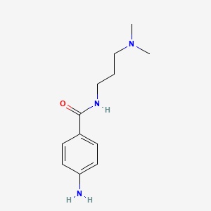 molecular formula C12H19N3O B1330855 4-amino-N-[3-(dimethylamino)propyl]benzamide CAS No. 53461-08-8