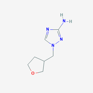 molecular formula C7H12N4O B13308602 1-(Oxolan-3-ylmethyl)-1H-1,2,4-triazol-3-amine 