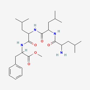 molecular formula C28H46N4O5 B1330863 Methyl 2-[[2-[[2-[(2-amino-4-methylpentanoyl)amino]-4-methylpentanoyl]amino]-4-methylpentanoyl]amino]-3-phenylpropanoate CAS No. 26307-84-6